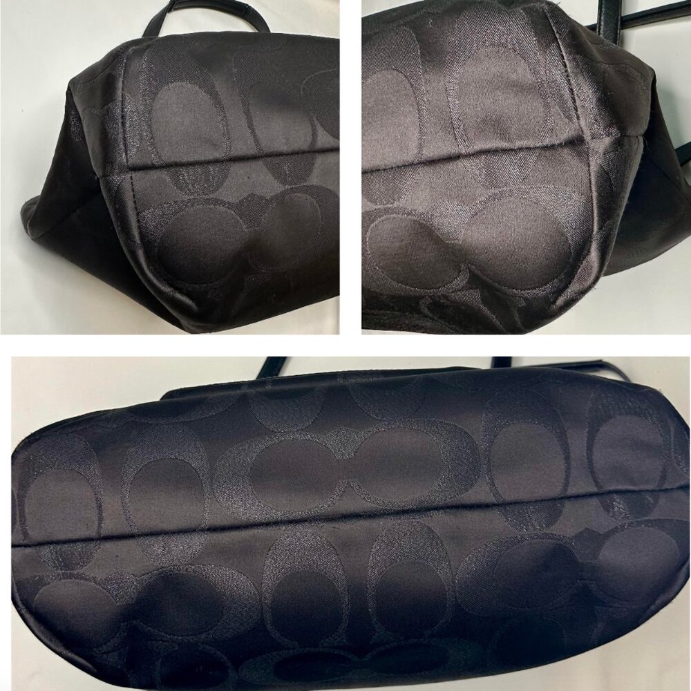 SOLD NWT COACH Campbell Belle Signature Lurex Carryall Shoulder Tote Black 26246 - Picture 15 of 16